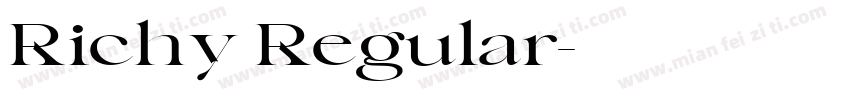 Richy Regular字体转换